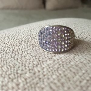Sterling Silver purple Ombré Stone Ring